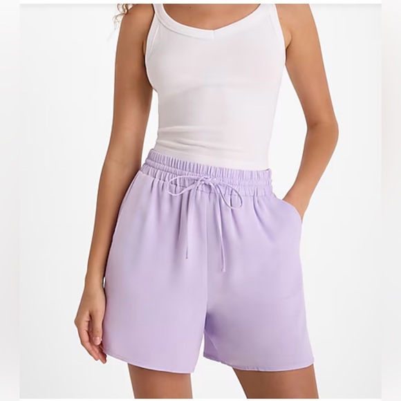 Express High Waist Lavender Shorts NWT - Picture 1 of 7